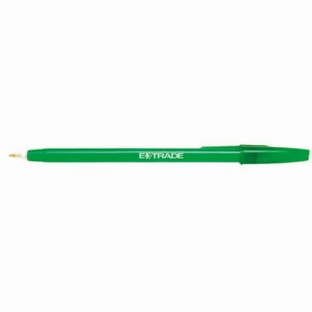 Hub Pen 361GRN-BLK Translucent Stick Green Pen - Black Ink - Pack of 250