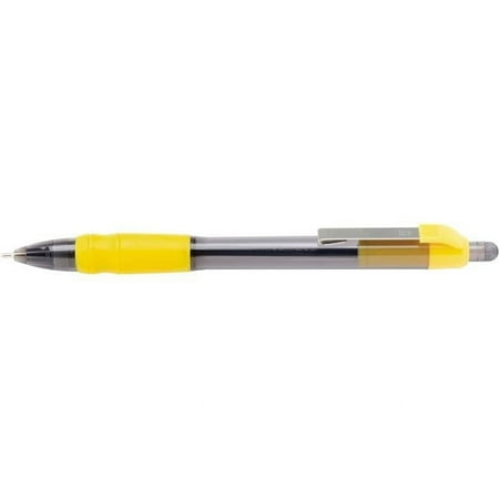 Hub Pen 588YEL-BLK MaxGlide Click Tropical Yellow Pen - Black Ink - Pack of 250