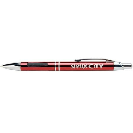 Hub Pen 628RED-BLK Vienna Red Pen - Black Ink - Pack of 100