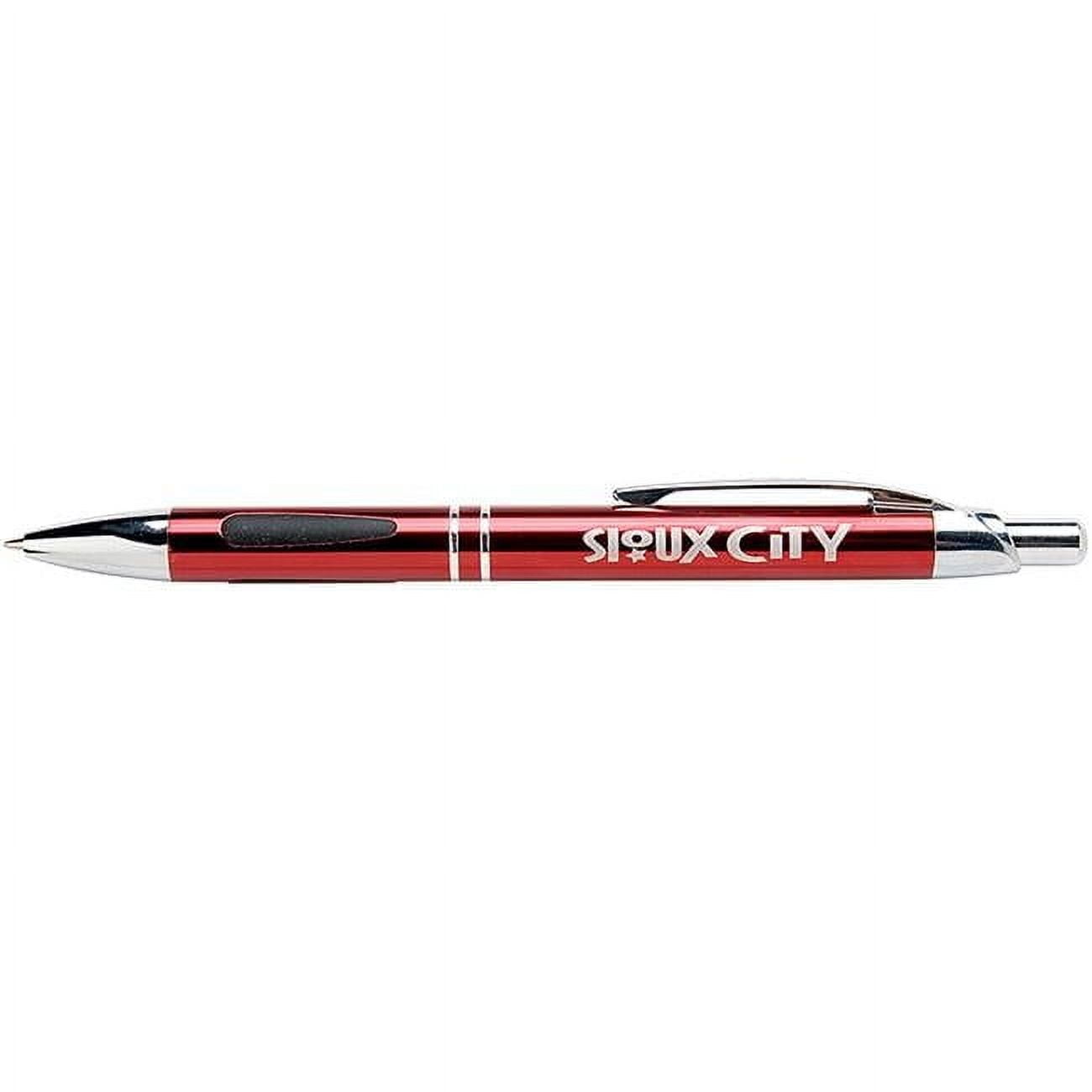 Hub Pen 628RED-BLUE Vienna Red Pen - Silver Trim & Blue Ink - Pack of 10