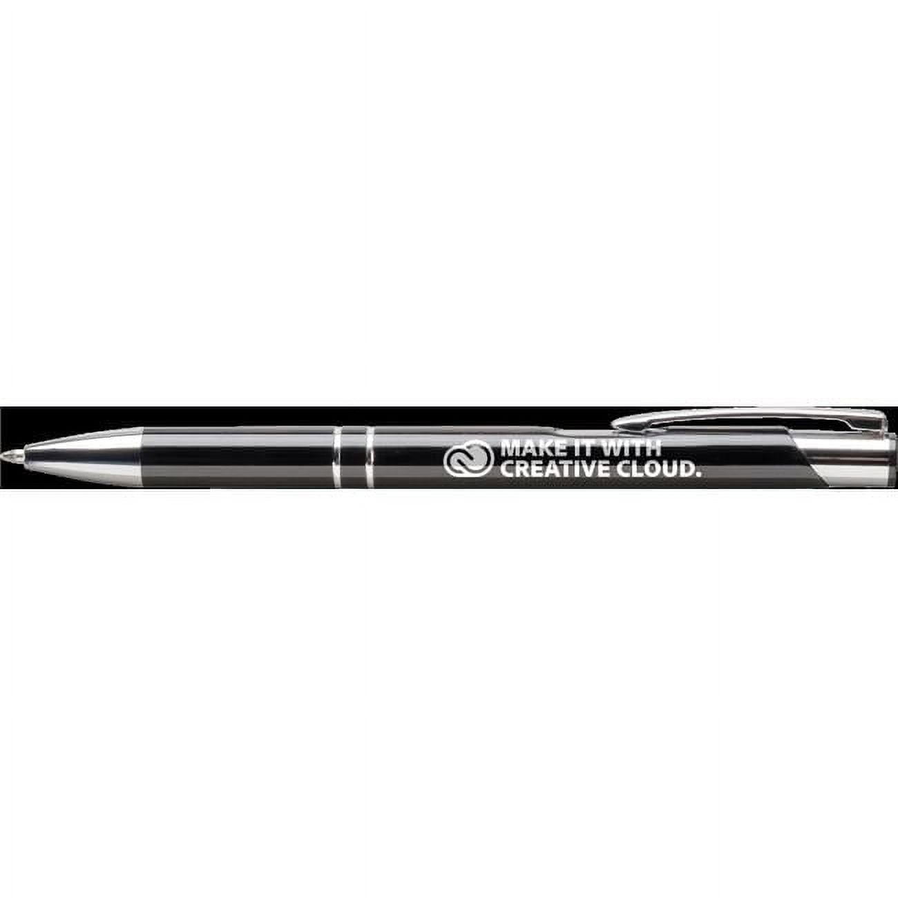 Hub Pen 682BLK-BLUE Sonata Glass Black Pen - Blue Ink - Pack of 100