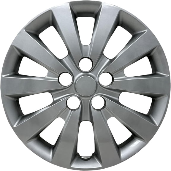HubStar Hubcap Fits Nissan Sentra 2013-2019, Leaf 2013-2018, Premium Replica 16-inch Replacement, Silver, 1 Piece