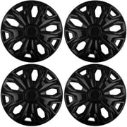 HubStar Hubcap Replacement for Ford Transit 150, 250, and 350: 2015-2024, 16-inch Wheel Cover (Gloss Black, 4 Pieces)