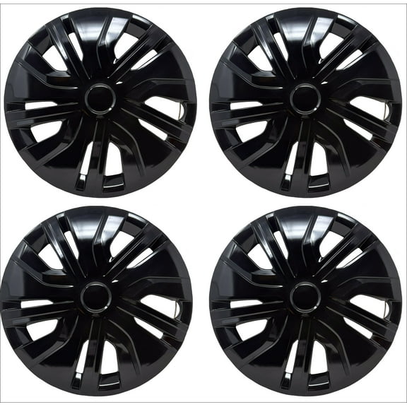 HubStar Hubcap for Mitsubishi Mirage 2017-2024 - Gloss Black Premium Replica 14-inch Replacement Set