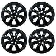 HubStar Hubcap for Toyota Corolla 2014-2016 Black Premium Replica 16-inch Replacement Set