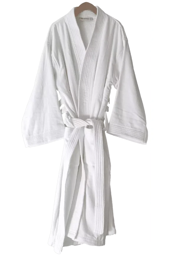 100% Cotton Bathrobe Unisex | 52x70 Plush Terry Velour Robe | Kimono | Spa Sauna