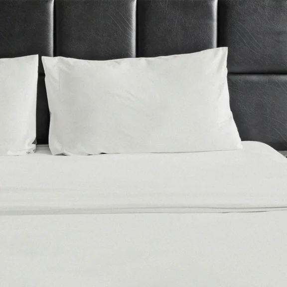 Huba Homes 1800 THREAD COUNT COTTON AND BAMBOO FEEL SOFT SHEETS FOR BED SET DEEP POCKETS full white pearl