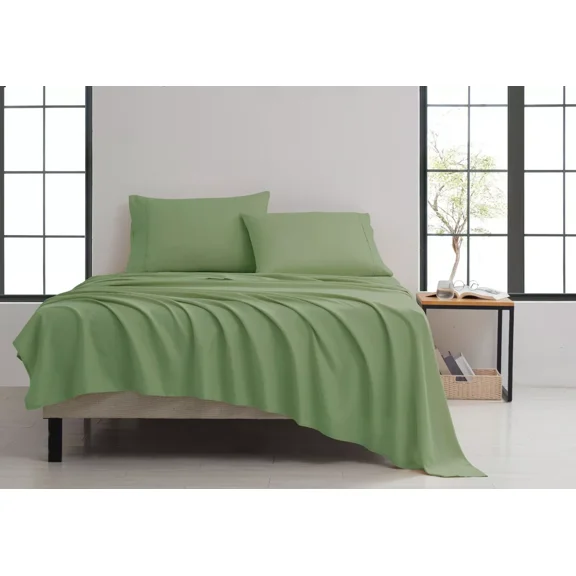 Huba Homes 1800 Thread Count Bamboo Comfort Extra Soft Bed Sheet Set Deep Pocket queen sage