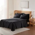 thumbnail image 1 of Huba Homes 6 Piece Bed Sheet Set by Nymbus- Hotel Luxury Pillowcases, Fitted & Flat Sheets Queen Black, 1 of 1