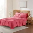 thumbnail image 1 of Huba Homes 6 Piece Bed Sheet Set by Nymbus- Hotel Luxury Pillowcases, Fitted & Flat Sheets cal king Coral Pink, 1 of 1