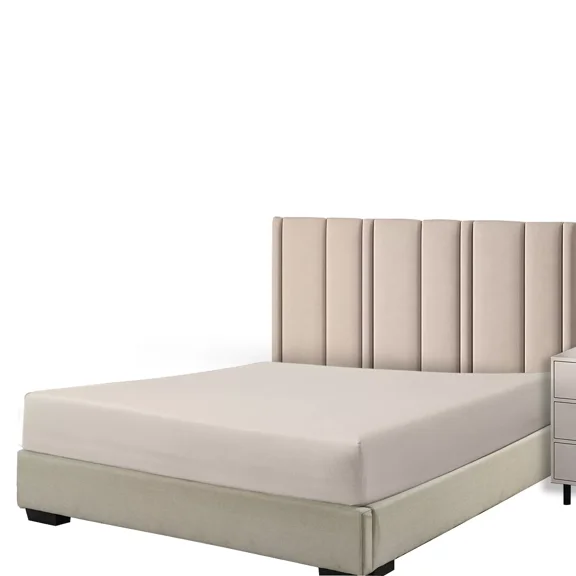 Huba Homes (7-10 inches) Low Profile Fitted Sheet Only 650 Thread Count Solid Full Linen