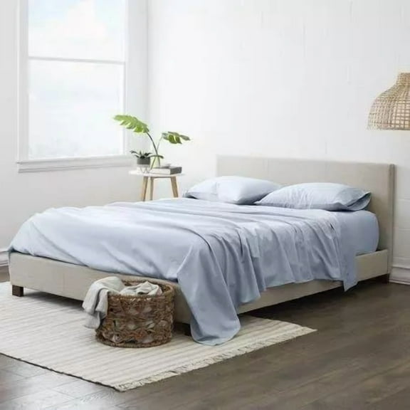 Huba Homes Becky Cameron Ultra Soft 4Pc Light Blue Microfiber King Sheet Set