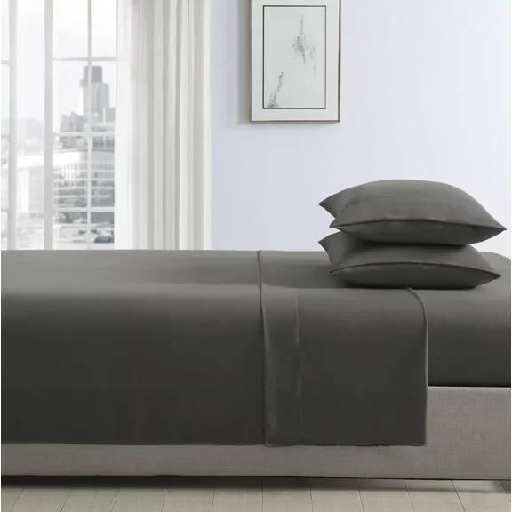 Huba Homes Brielle Home Extra Soft Sheets Set & Pillowcase twinxl Charcoal