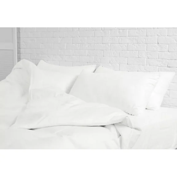 Huba Homes COTTON FEEL 1800 HIGH THREAD COUNT 4 PIECES SOFT SHEETS FOR BED SET DEEP POCKET full White Pearl