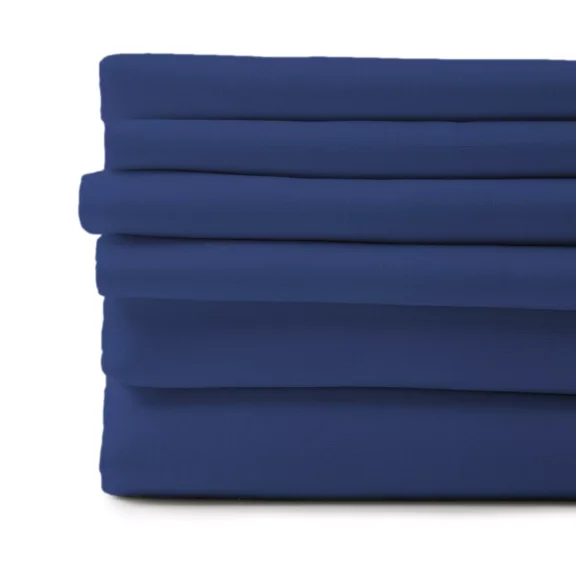 Huba Homes DEEP POCKETS SOFT 6 PIECE 1800 THREAD COUNT EGYPTIAN COTTON FEEL SHEETS FOR BED king royal blue