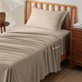 thumbnail image 1 of Huba Homes Deep Pocket Twin Sheets Set - Fits Mattresses Up to 21" Thick, 3 Piece Air Mattress Sheets with Deep Pocket, Moisture Wicking Soft Cooling Bedding Sheets & Pillowcases Taupe, 1 of 1