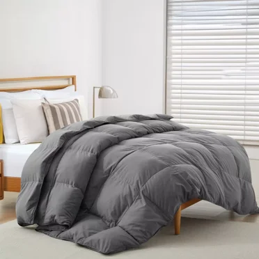 Huba Homes Down Alternative Comforter All Season Microfiber Duvet Insert Quilted Comforter twin gray