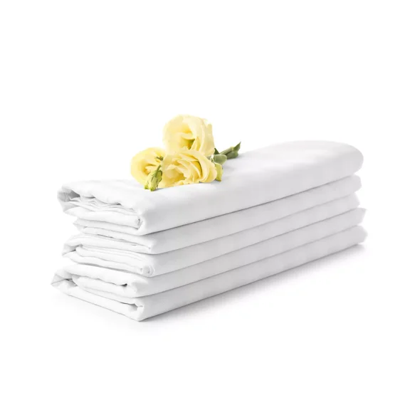 Huba Homes Egyptian Cotton FEEL 1800 Count Dolby Stripe Sheet Set 4 Piece Bed Sheet Set king white