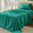 thumbnail image 1 of Huba Homes Full Size Bed Sheets - Soft Sheets for Full Size Bed, 4 Pieces Hotel Luxury Full Sheet Sets, Easy Care Polyester Microfiber Cooling Bed Sheet Set Spectra Green, 1 of 1