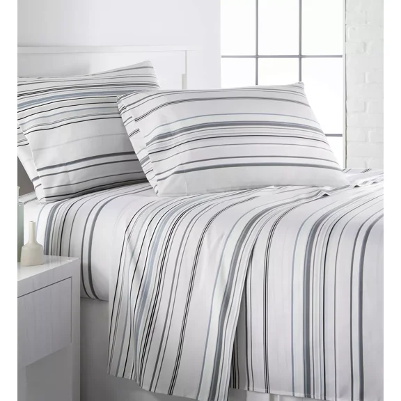 Huba Homes , Inc. Coastal Stripes Collection, 4-Piece, 14-Inch Deep Pocket Sheet Set, Ea...