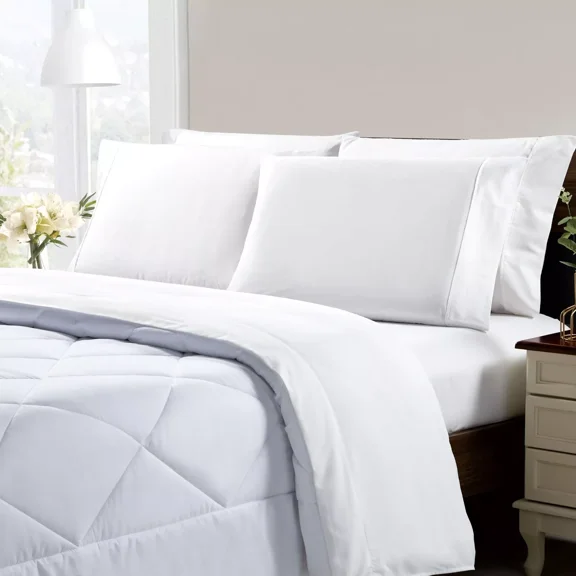 Huba Homes Kathy Ireland Cool Max 6 Piece Ultra Soft Sheet Set full white