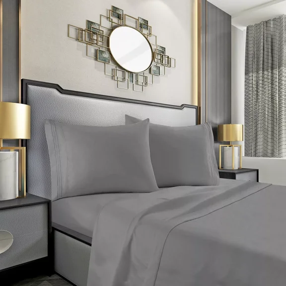 Huba Homes King Sheet Set - Luxury Hotel 1800 Premier Bedding Sheets & Pillowcases - Ult...