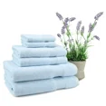 thumbnail image 1 of Huba Homes Lara 6 Pcs Turkish Cotton Towel Set ( 2 Bath Towel, 2 Hand Towel, 2 Washcloth )Ice Blue, 1 of 1