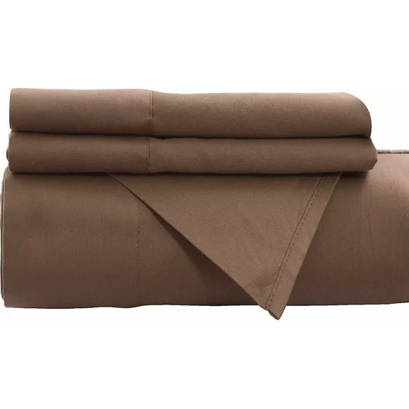 Huba Homes New 4 Piece Persian Taupe Sheet Set 1800 Collection Wrinkle Free Deep Pocket 16"-twin