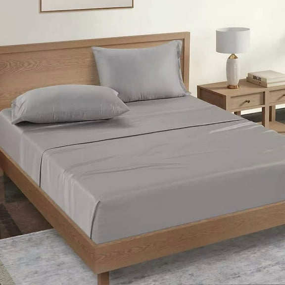 Huba Homes Pure Earth Tencel Blend 4-piece King Sheet Set Gray