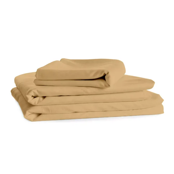 Huba Homes Queen Size Bed Sheets Egyptian Cotton Feel 1800 Count Set 4 Piece Bed Sheet Set gold