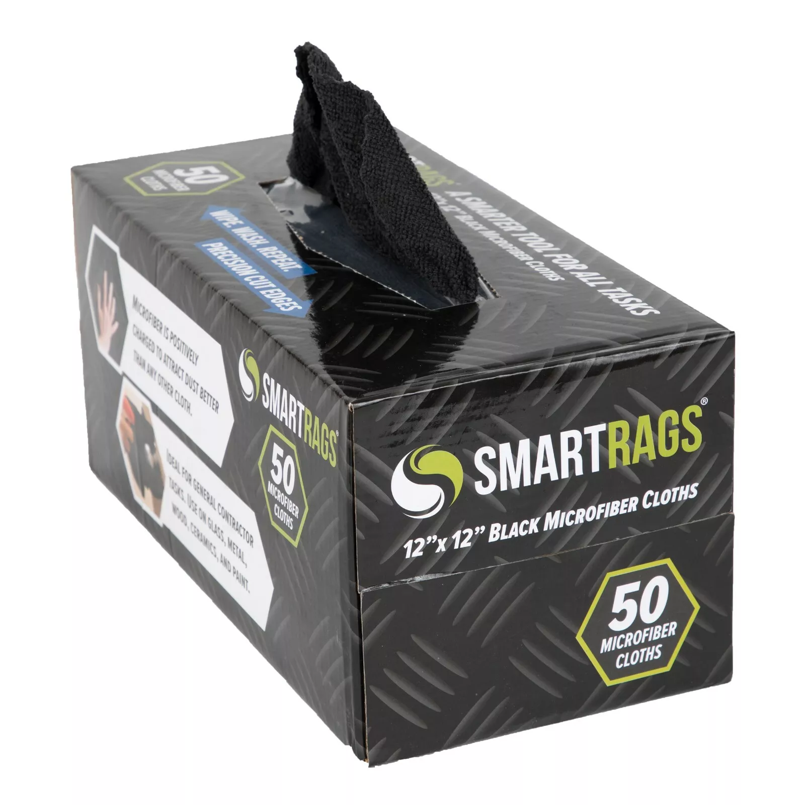 Smart Design Rags Huba Homes Smart Rags Cleaning Cloths (Box of 50), Lint Free 12x12 ...