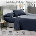 thumbnail image 1 of Huba Homes Softest 100% Cotton Sheets, queen Size Sheet Sets, 400 Thread Count Sateen Bedding, Deep Pocket Sheets, Cooling Sheets, Full Size Sheets, Breathable Bed Set indigo dusty blue, 1 of 1