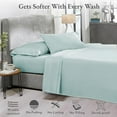 thumbnail image 1 of Huba Homes Softest 100% Cotton Sheets, queen Size Sheet Sets, 400 Thread Count Sateen Bedding, Deep Pocket Sheets, Cooling Sheets, Full Size Sheets, Breathable Bed Set seafoam, 1 of 1