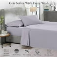thumbnail image 1 of Huba Homes Softest 100% Cotton Sheets, twin Size Sheet Sets, 400 Thread Count Sateen Bedding, Deep Pocket Sheets, Cooling Sheets, Full Size Sheets, Breathable Bed Set gray lavender, 1 of 1