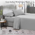 thumbnail image 1 of Huba Homes Softest 100% Cotton Sheets, twinxl Size Sheet Sets, 400 Thread Count Sateen Bedding, Deep Pocket Sheets, Cooling Sheets, Full Size Sheets, Breathable Bed Set grey light, 1 of 1