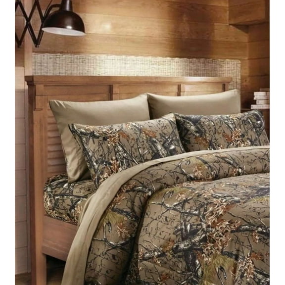 Huba Homes Super Soft Camouflage CAMO 6 Piece Bed Sheet Set Twin Full Queen & King Sizes queen