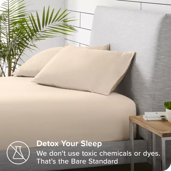 Huba Homes Super Soft Fleece Fitted Sheet - Deep Pocket from Bare Home Full Sand