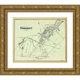 thumbnail image 1 of Hubard 31x26 Gold Ornate Wood Framed with Double Matting Museum Art Print Titled - Oceanport New Jersey Landowner - Hubard 1878, 1 of 4
