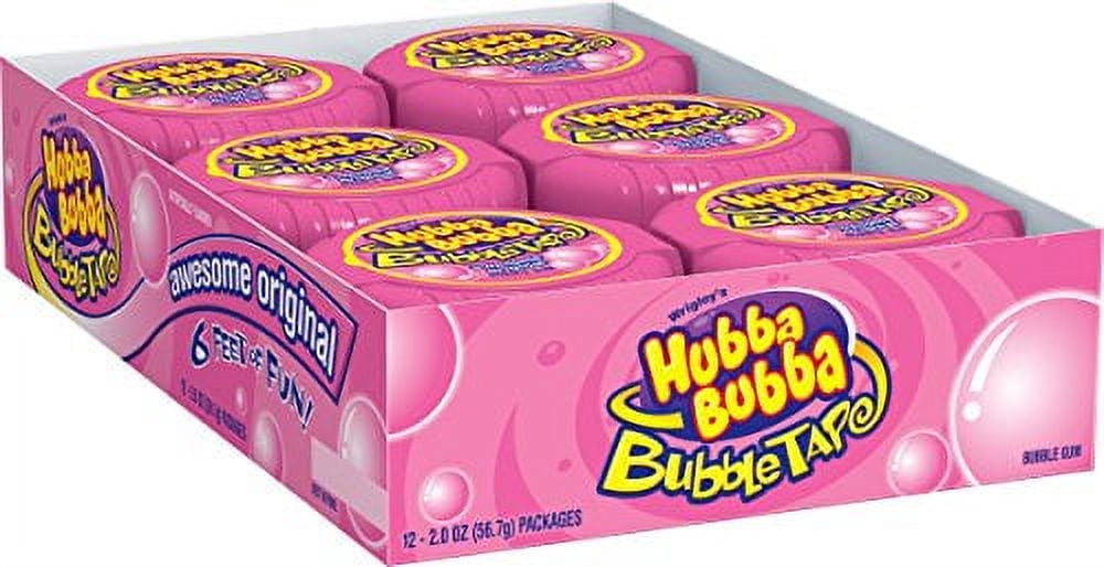 Hubba Bubba Bubble Gum Tape Original 6-Foot Tapes Pack of 24