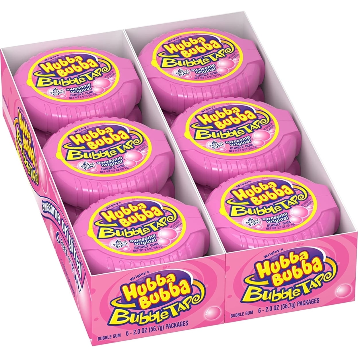 Hubba Bubba Bubble Tape Awesome Original 6 Feet Gum 12 Count Pack of 1