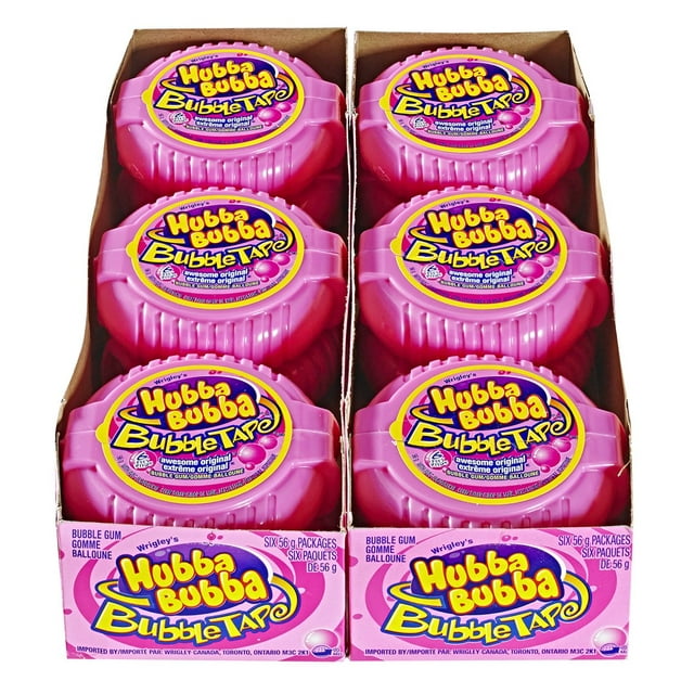 Hubba Bubba Bubble Tape, Awesome Original, 6 Feet of Gum,( Canadian ...