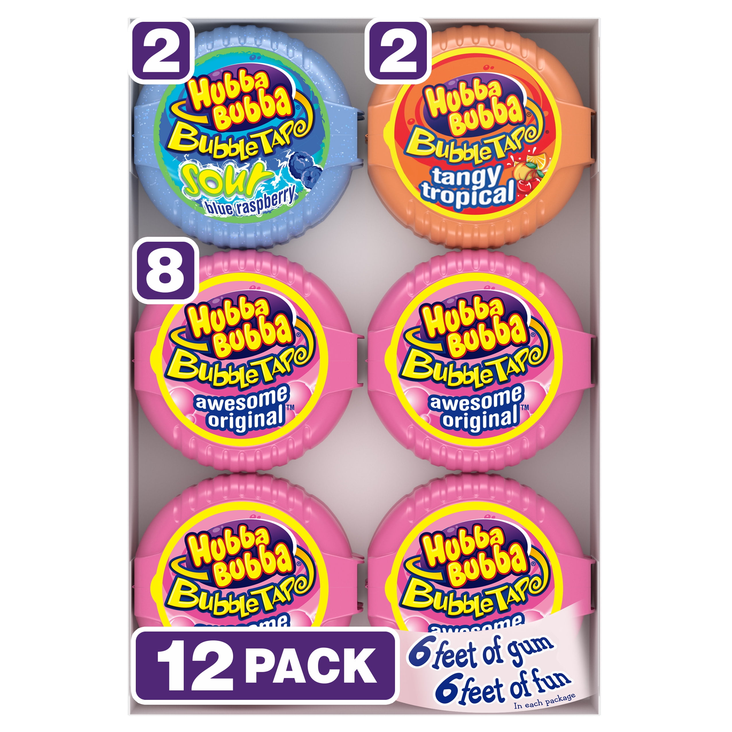 Hubba Bubba Bubble Tape Bubble Gum Assortment - 12 Ct Bulk Box