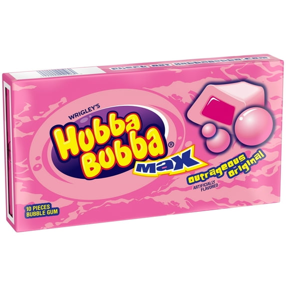 Hubba Bubba Max Original Bubble Gum, 10 Piece