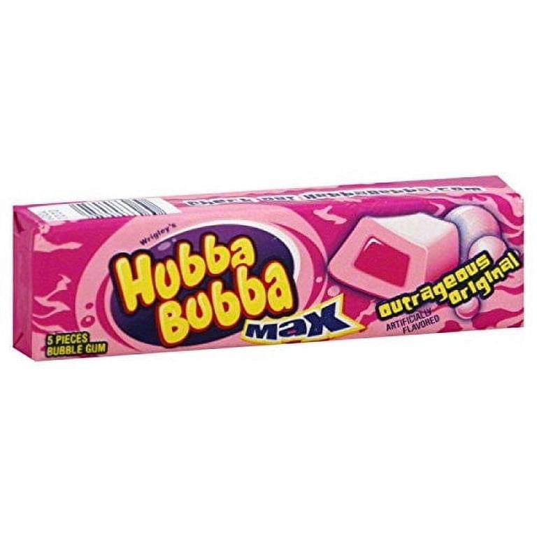 Mars Hubba Bubba Max Outrageous Original Bubble Gum 5 Pieces