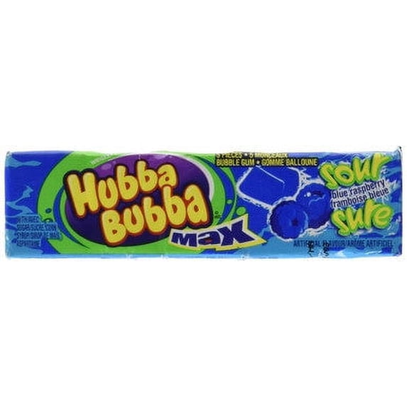 Hubba Bubba Max Sour Blue Raspberry (Pack of 18) {Imported from Canada}