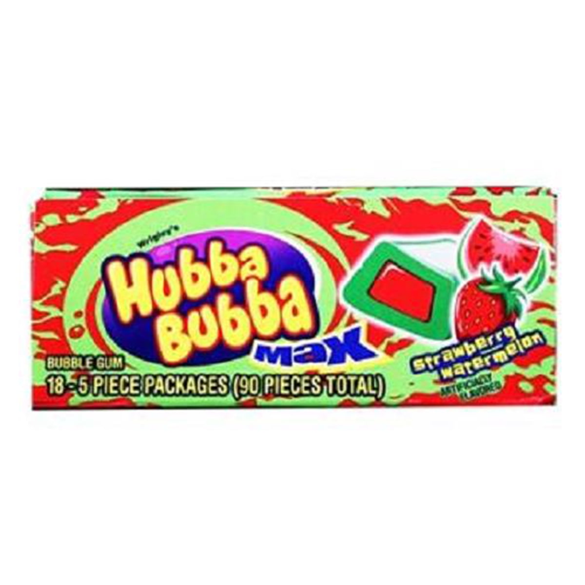 Hubba Bubba 20 Packs Of 5 STRAWBERRY Chewing Gum 100 x Party Birthday 1  FULL BOX