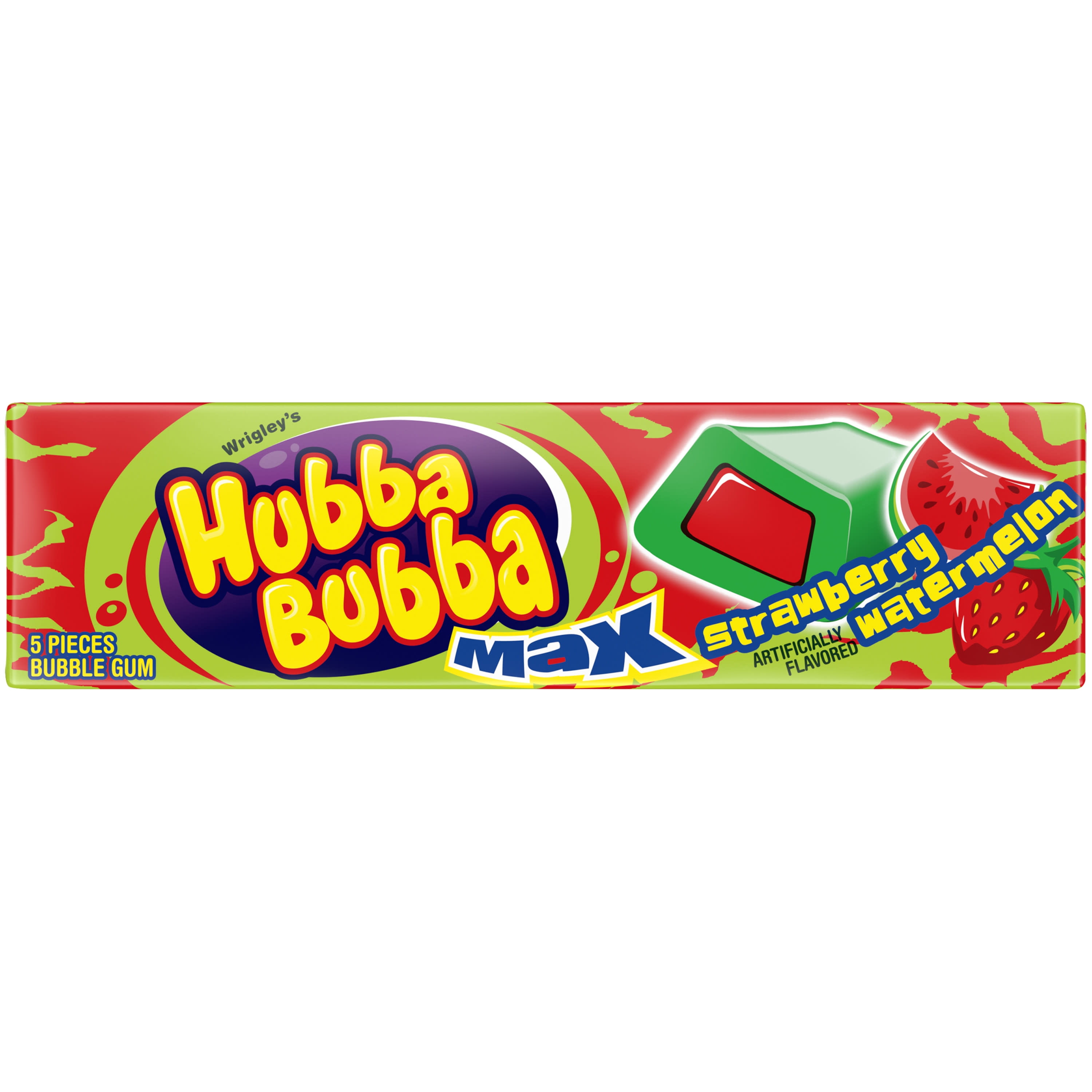 Hubba Bubba 20 Packs Of 5 STRAWBERRY Chewing Gum 100 x Party Birthday FULL  BOX