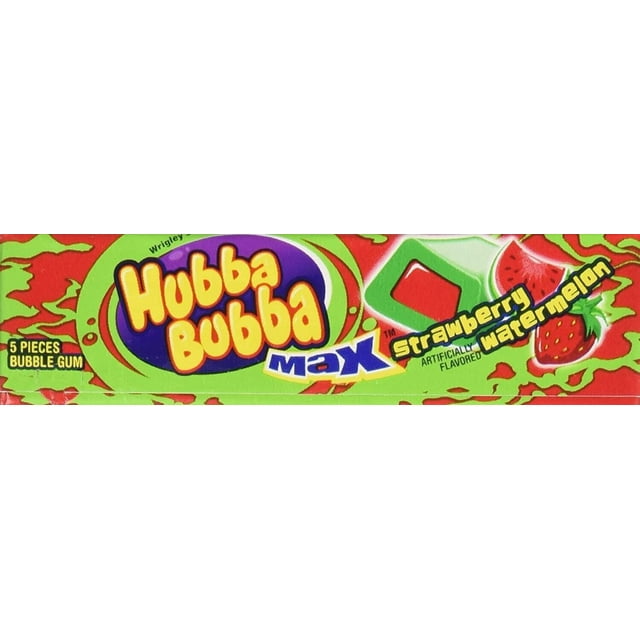 Hubba Bubba Strawberry Watermelon Max Gum - 5pks - FREE SHIPPING