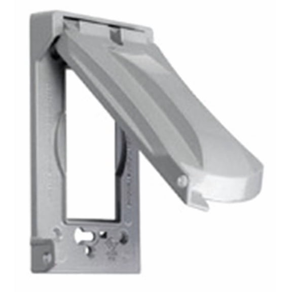 Hubbell Taymac Mx1050s 1-Gang Gray Vertical/Horizontal 12-In-1 Weatherproof Flip Cover
