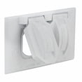 thumbnail image 1 of Hubbel Electric Raco White Single Gang Weatherproof Duplex Box Cover  5180-6, 1 of 3